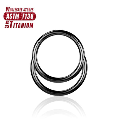 Nasenring aus implantatgeeignetem Titan – Nahtloser Klickverschluss mit Scharnier