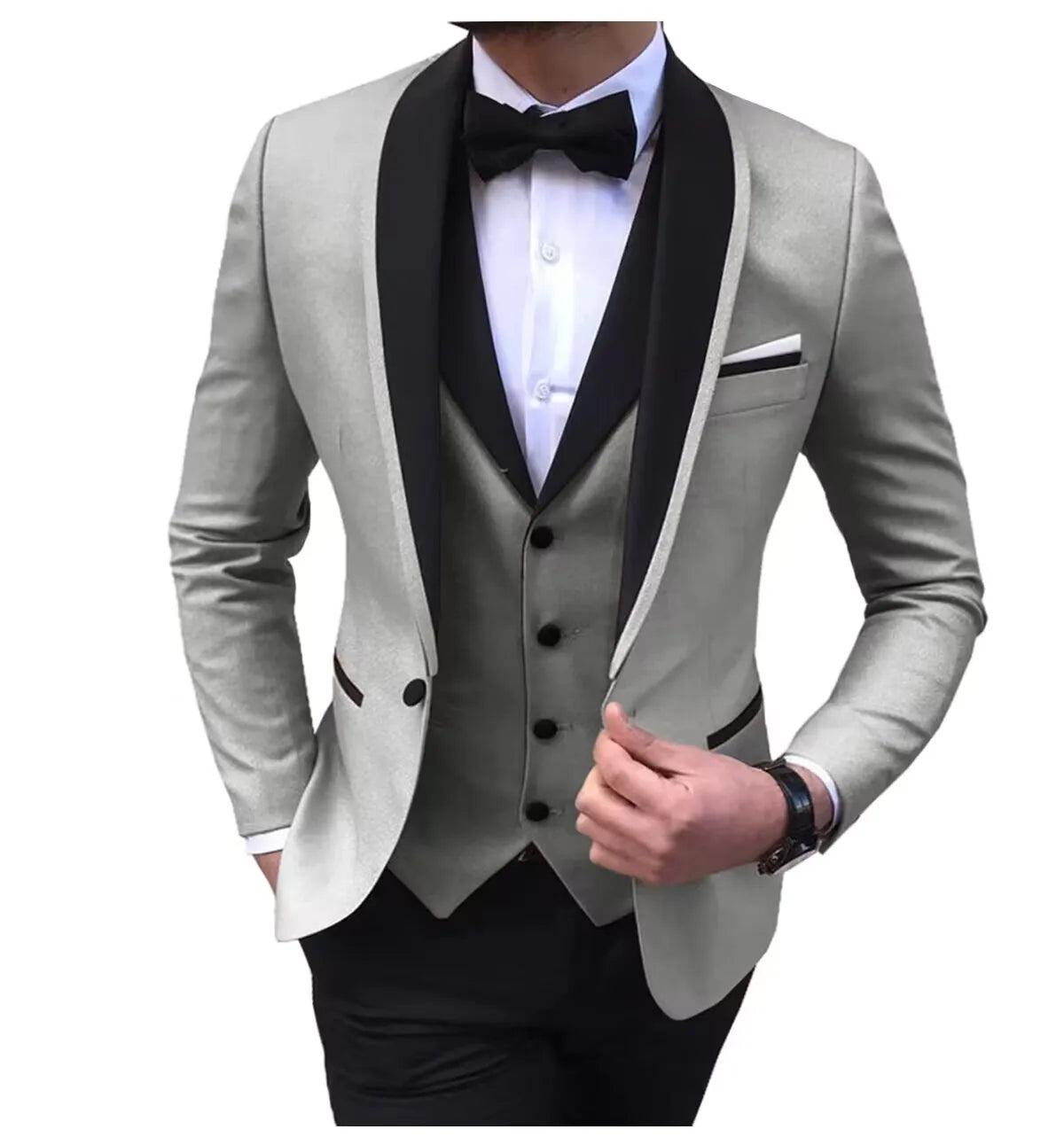 Costume de mariage slim 3 pièces pour hommes