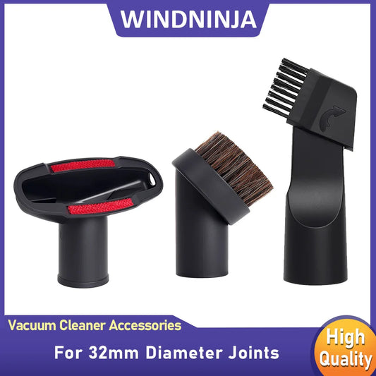 3PCS Vacuum Cleaner Brush Head Tool Set – 32mm Universal Attachment Adapter