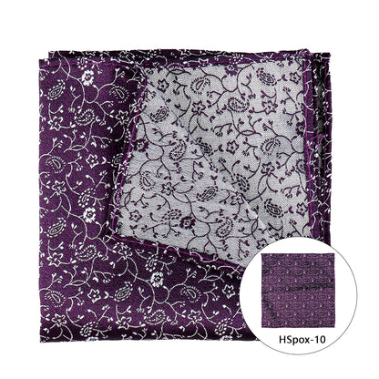 Pochette de costume homme à motif cachemire multicolore – Mouchoir de mariage tissé jacquard