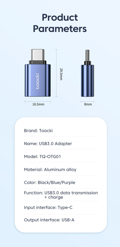 OTG USB 3.0 To Type C Adapter Micro Macbook Xiaomi Samsung OTG Connector