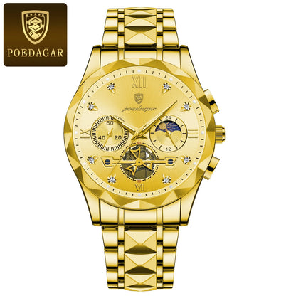 Men's Waterproof Luminous Stainless Steel Quartz Watch