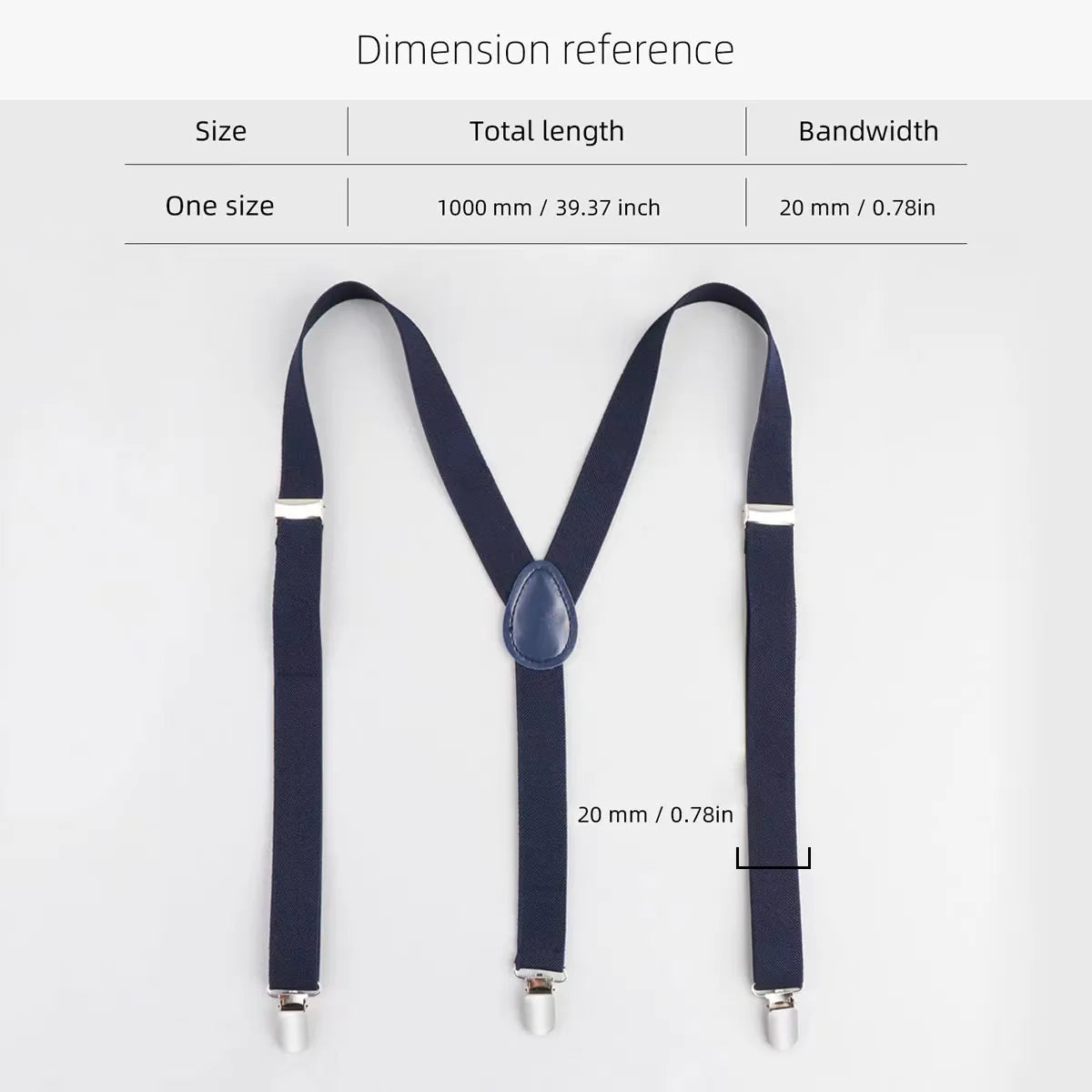 Adjustable Y-Shape Suspenders with Strong Metal Clips