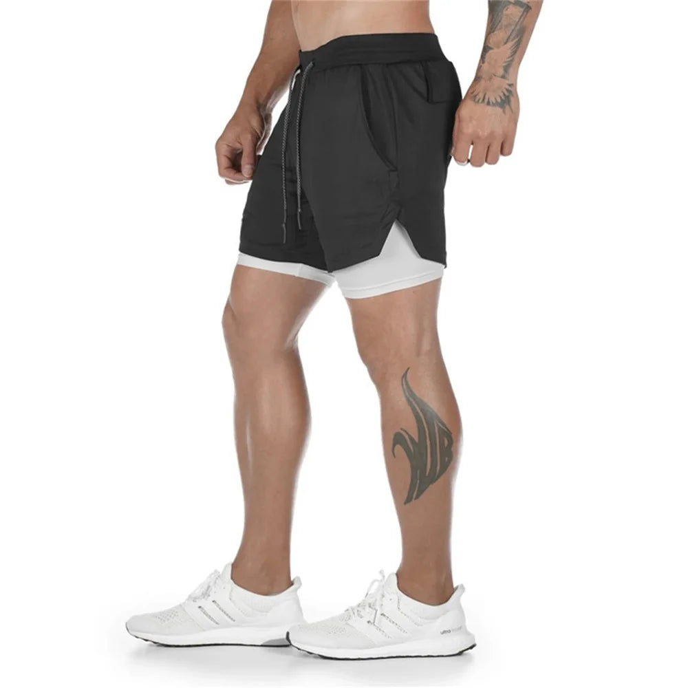 Double-Deck Quick Dry Running Shorts for Men