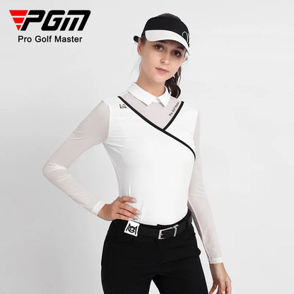 Breathable Long Sleeve Golf Tee with Back Zipper