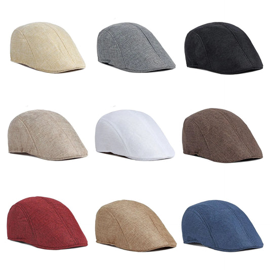 Breathable Retro Beret Solid Color Hat for Spring/Summer