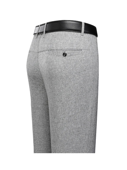 Men's Summer Elastic Straight Formal Pants