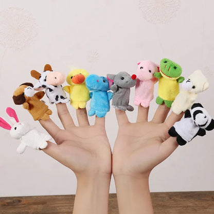 Baby Plush Toy Finger Puppets Tell Story Props