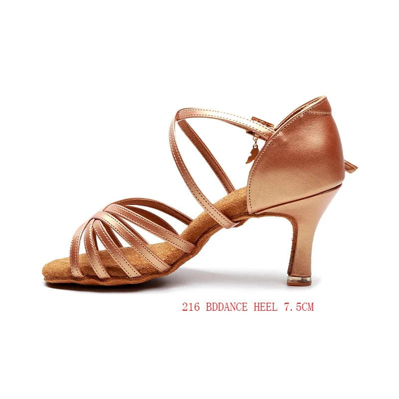 Women's Latin Dance Ballroom High Heel Sandals