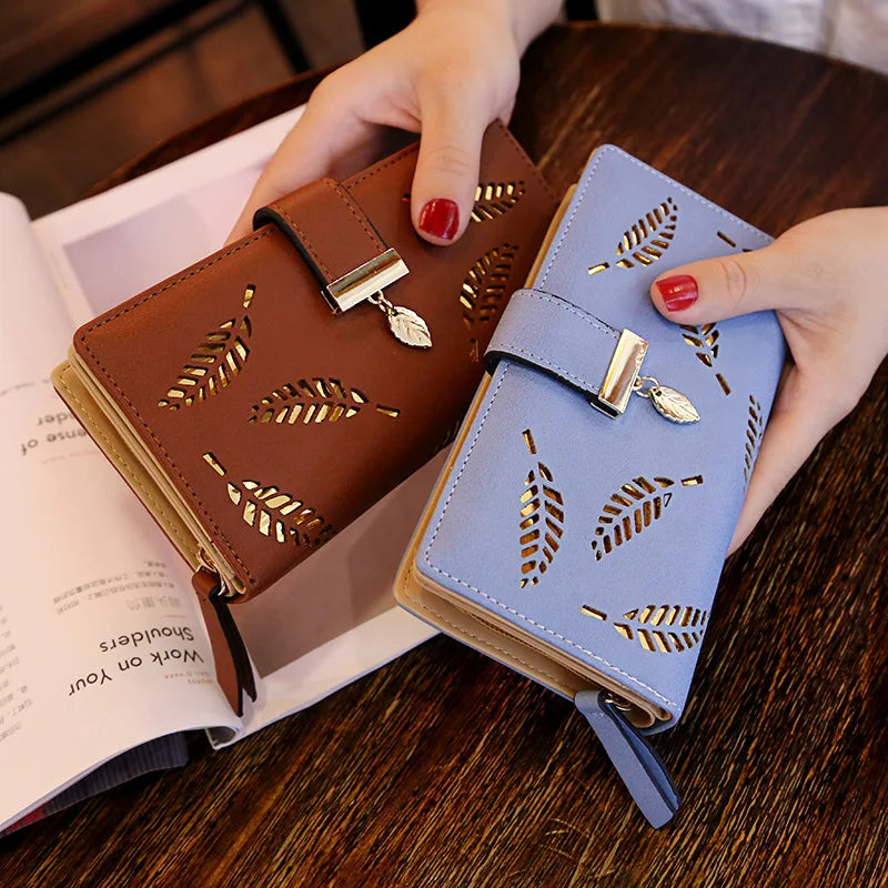 Hollow Leaves Pouch Clutch Handbag For Women