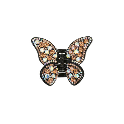 Bunte Haarspange mit Strass-Schmetterling für Damen – Große Haifisch-Haarspange mit Strasssteinen