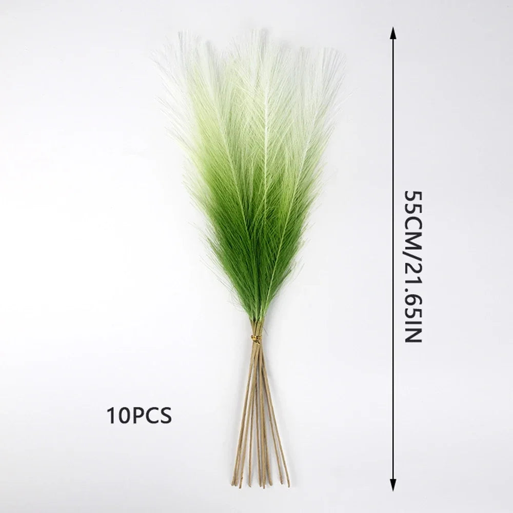 10Pcs Artificial Pampas Grass Fake Plant