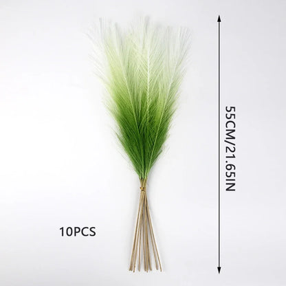 10Pcs Artificial Pampas Grass Fake Plant