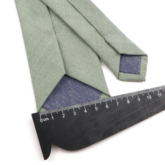 Handmade Cotton Solid Color Neckties For Men