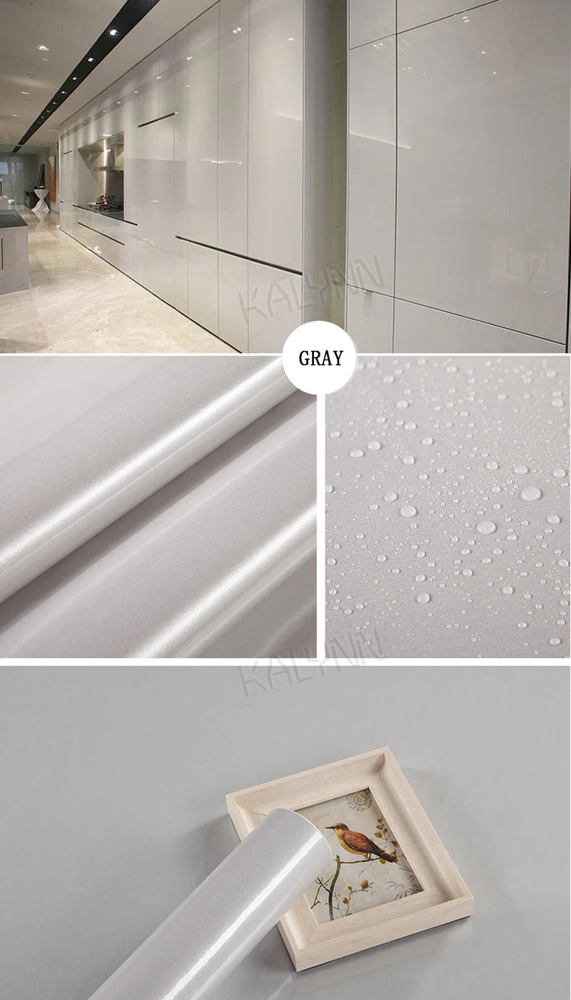 Decorative Wall Paper Furniture Renovation Stickers Kitchen Cabinet Waterproof Wallpaper.