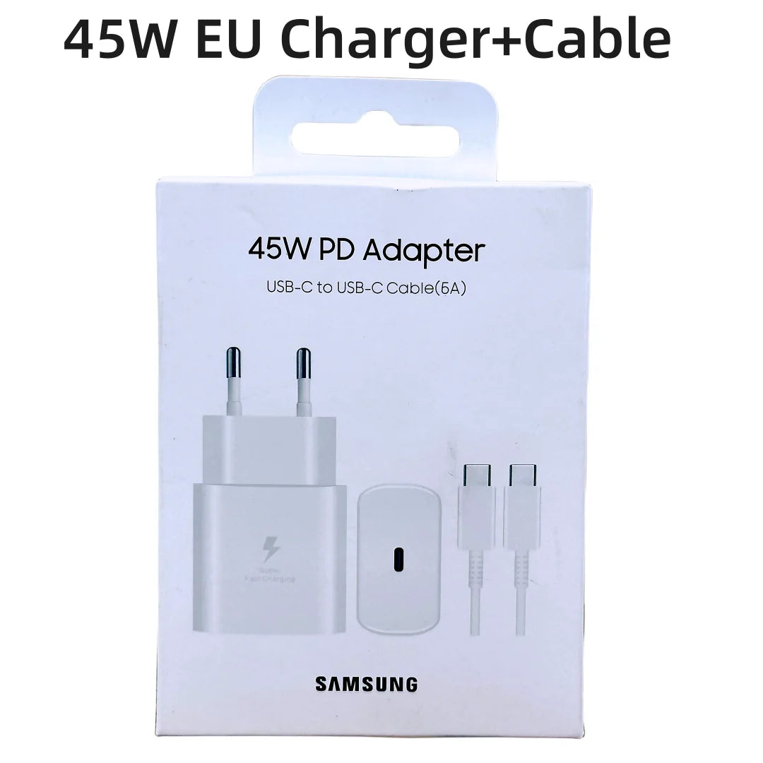 Original Samsung Charger 45W Super Fast Charge EU CERTIFIED Adapter