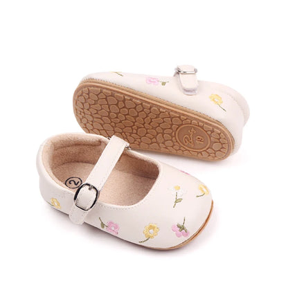 Baby Summer Sandal Mary Jane Style Cute Embroidery Flower