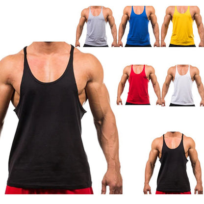 Men's Sleeveless Fitness Cotton Bodybuilding Tank Top