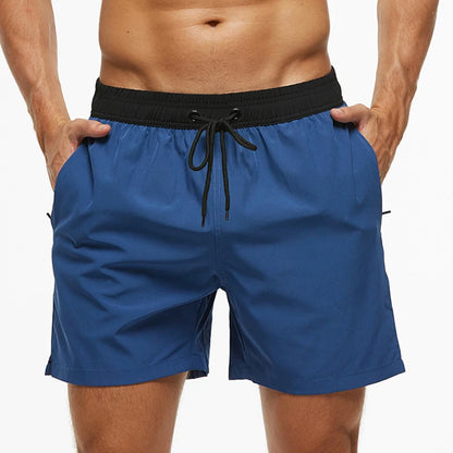 Quick Dry Stretch Swim Trunks with Zipper Pockets