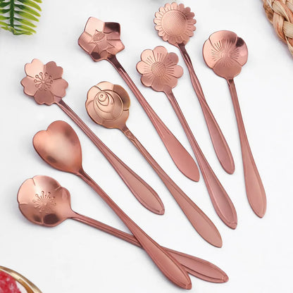 Silver Gold Stainless Steel Spoon Set