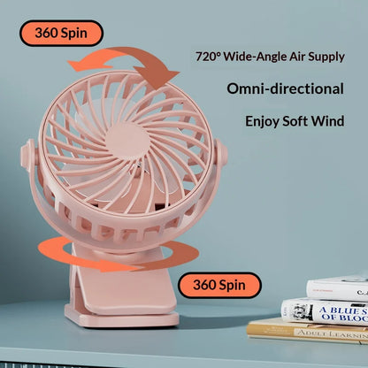 Outdoor Camping Rechargeable Clip Fan