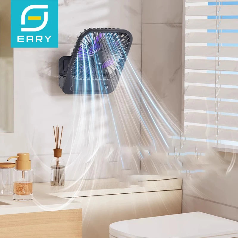 USB Rechargeable Indoor Toilet Wall Fan