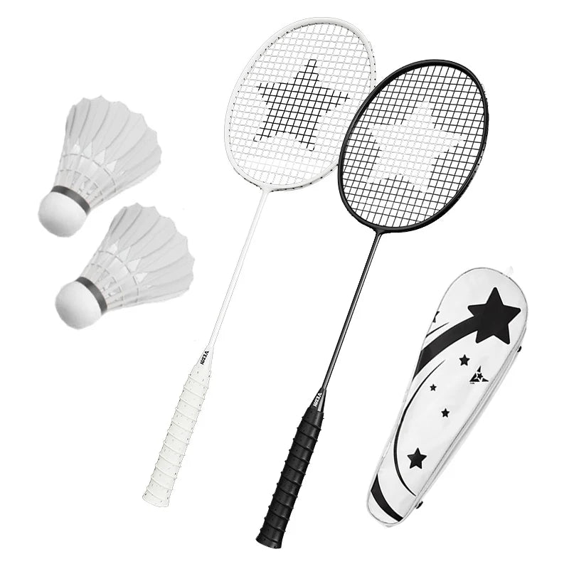 Raquettes de badminton professionnelles avec 2 volants et sac à dos