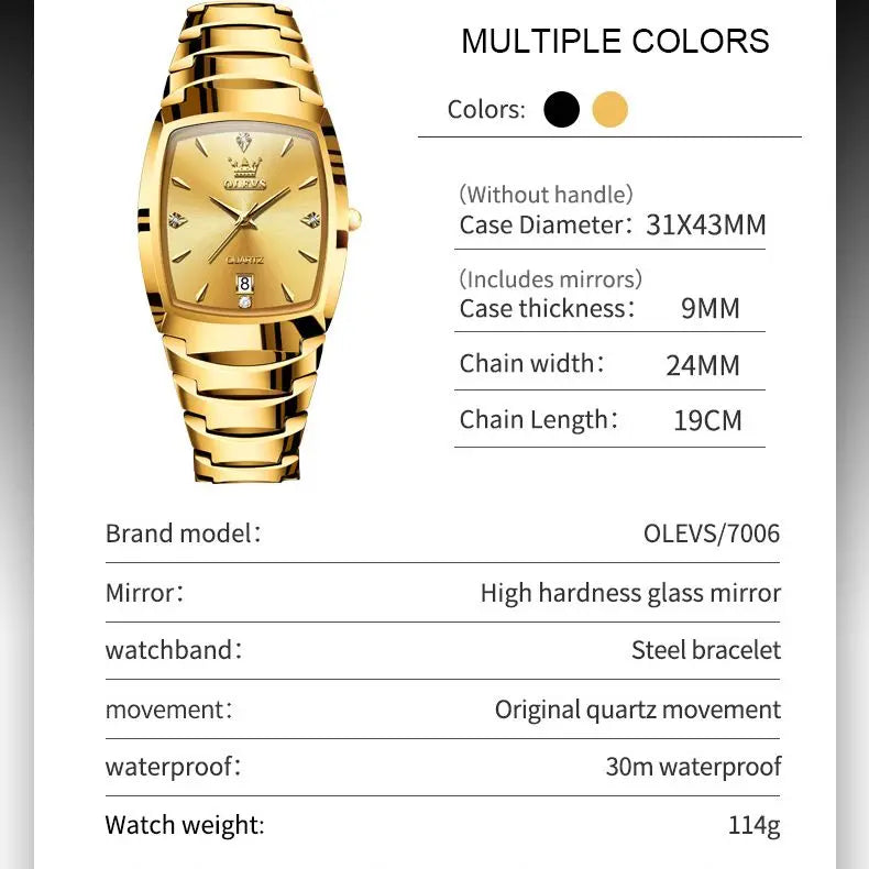 Original Quartz Watch - Waterproof Wristwatch