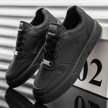 Herren Casual Leder Bequeme flache Slip-on Weiße Schuhe