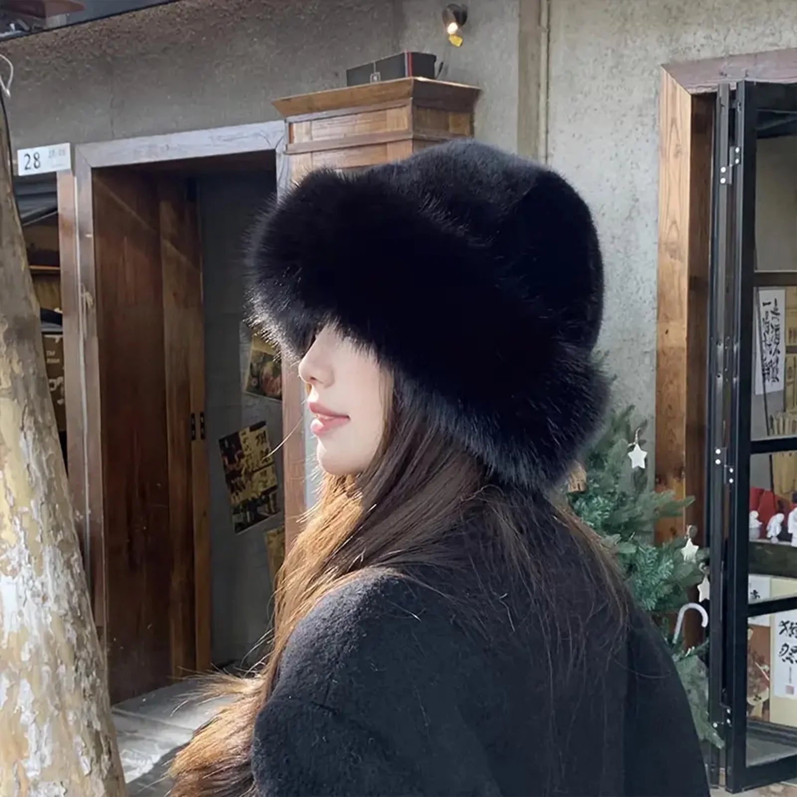 Mongolian Style Warm Fur Hat Women - Ear Protection Windproof Thick Snow Hat