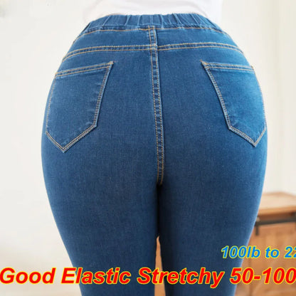 Röhrenjeans – Damen-Jeans mit guter elastischer Taille, dehnbar