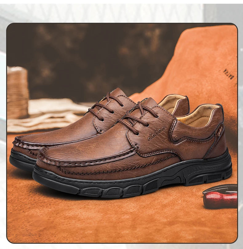 Handgefertigte lässige Winterschuhe aus Leder für Herren