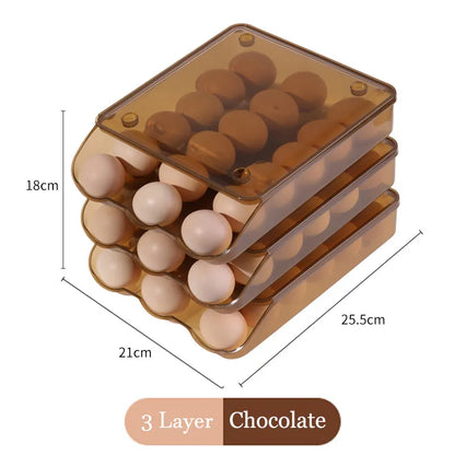 Stackable Drawer Egg Crisper, Space-Saving Refrigerator Organizer