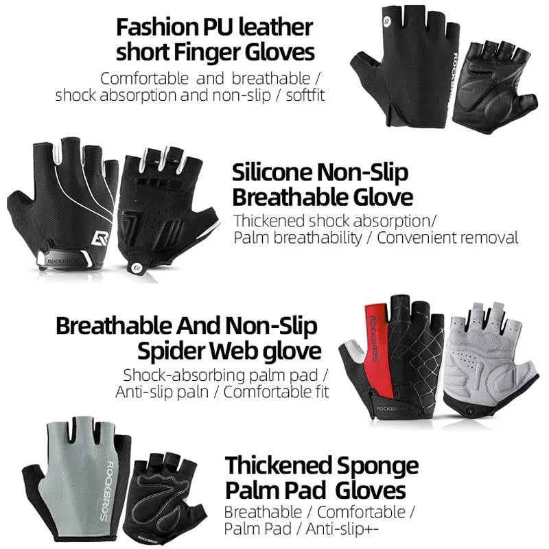 ROCKBROS Half Finger Cycling Gloves