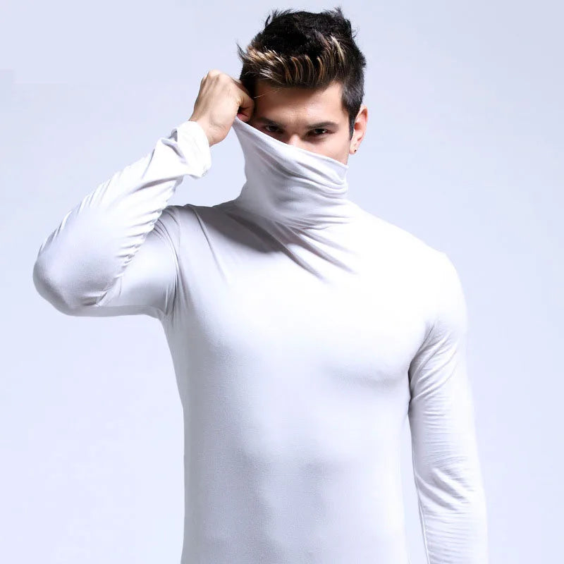 Pull col roulé décontracté pour homme – Hiver