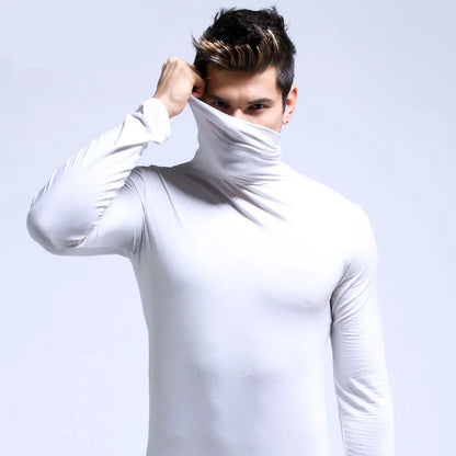 Pull col roulé décontracté pour homme – Hiver