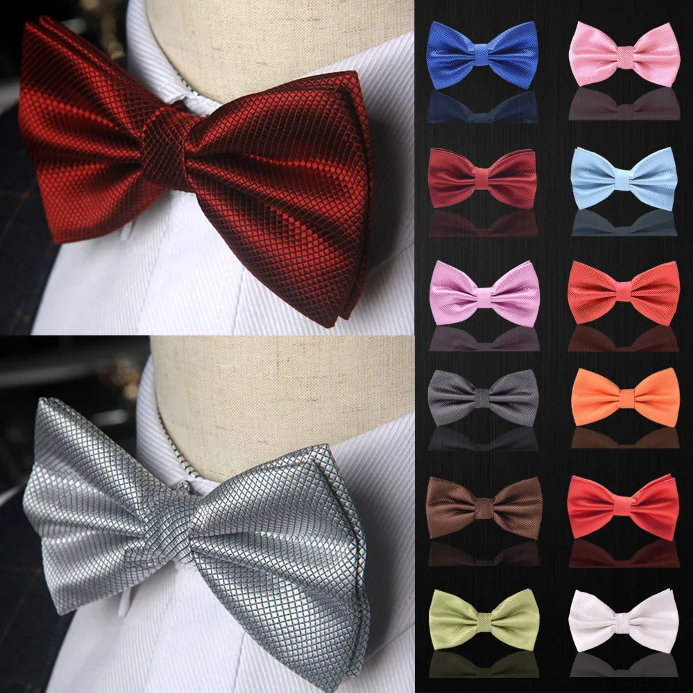 Men's Lightweight Solid Color Butterfly Bow Tie
