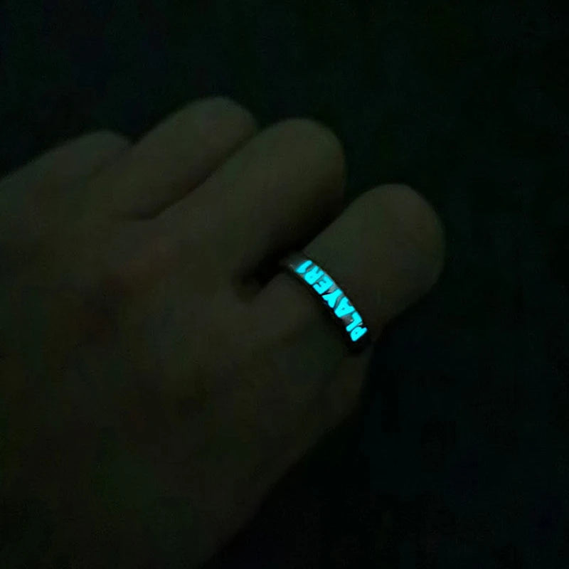 Heart Luminous Glowing Heart Gaming Couple Rings