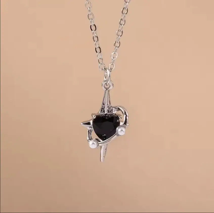 Silver Color Long Tassel Pendant Bow Necklaces