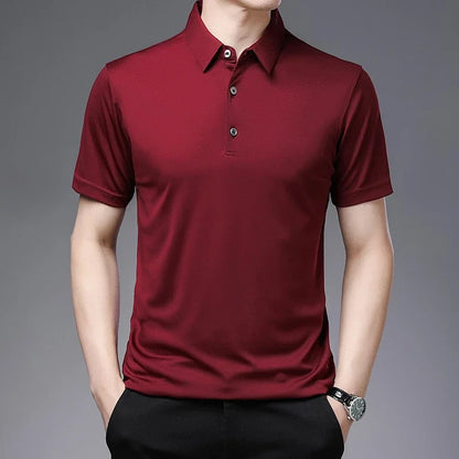 Neues, einfarbiges Business-Casual-POLO-Shirt für Herren