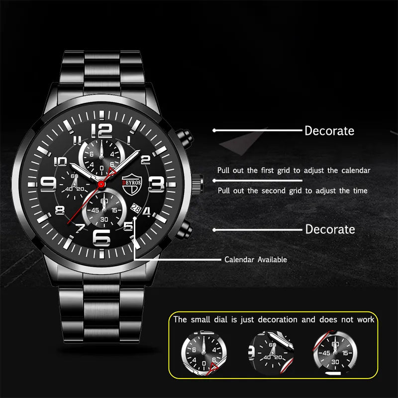 stainless steel watch, stainless watch, calendar watch, men watches, steel watch, stainless steel watches for men, metal watch