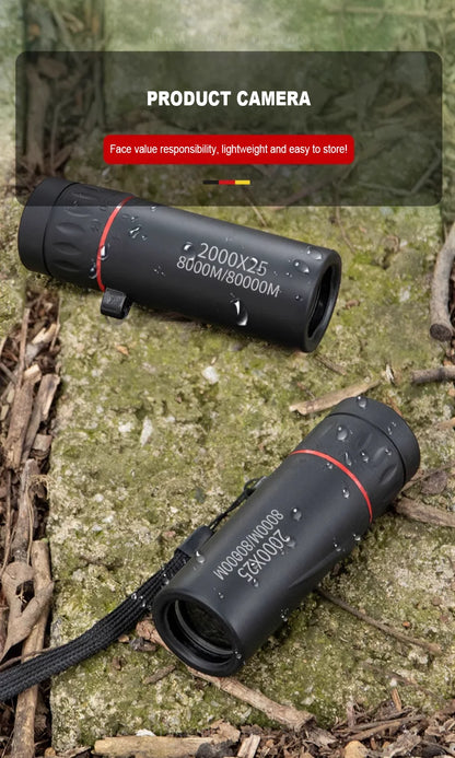 Mini tragbares 2000x25 HD Monokular-Teleskop - Handy-Teleskop