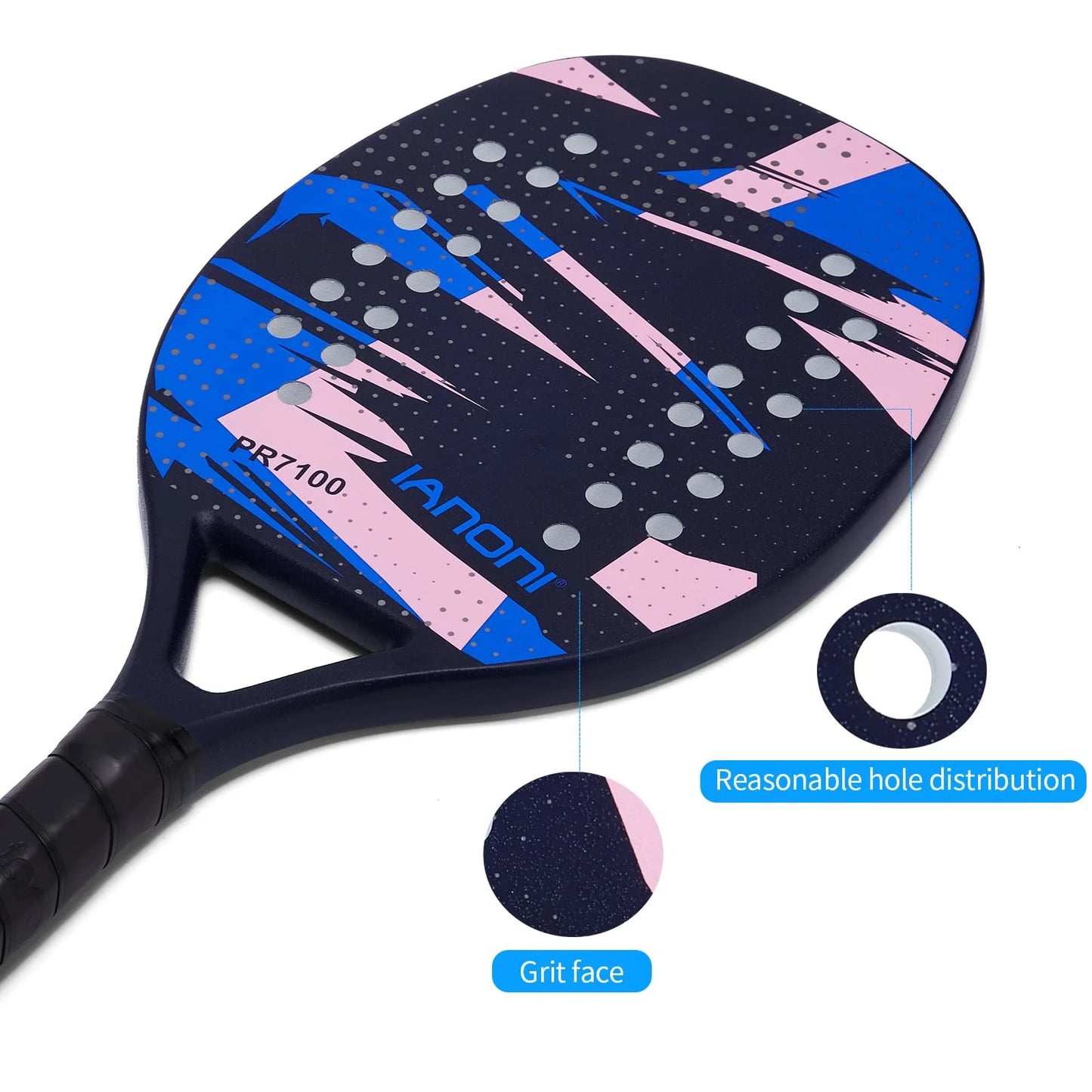 Tennispaddel aus Kohlefaser mit EVA-Memory-Schaumkern