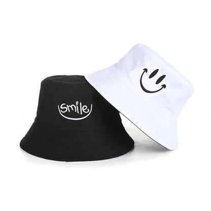 Fischerhut mit Smile-Stickerei für Unisex