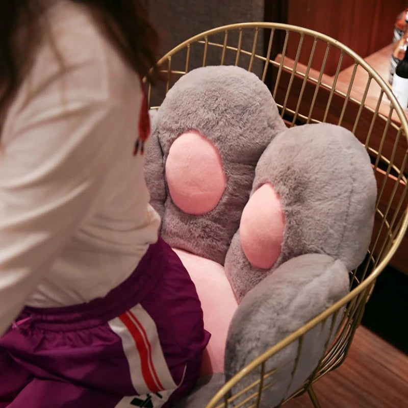 Katzenpfotenkissen mit integrierter Lendenwirbelstütze – Dickes, superweiches Lendenkissen für Bürostühle