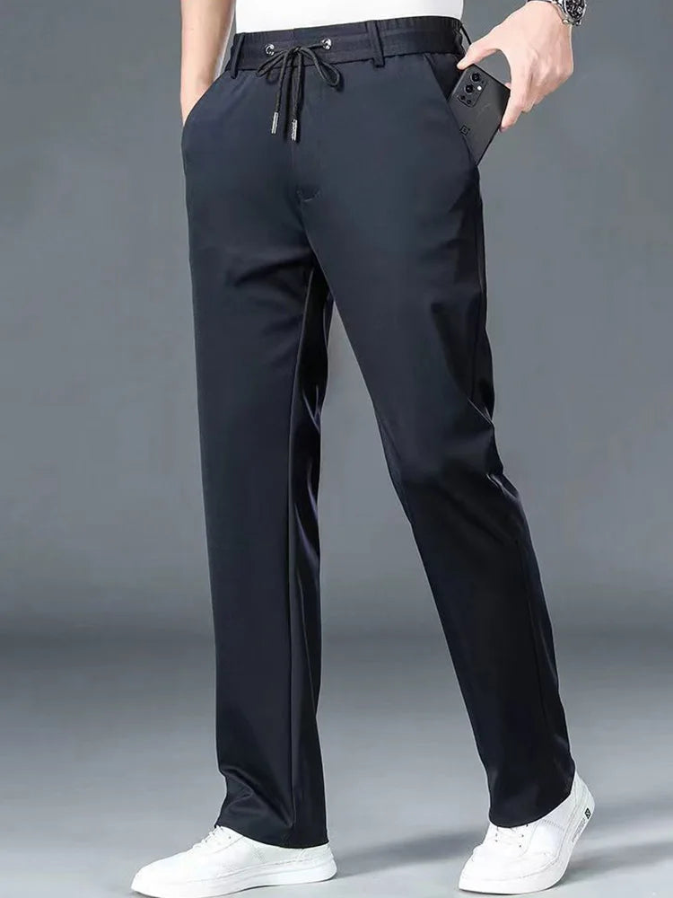 10XL Summer Casual Pants for Men - Oversize Formal Trousers