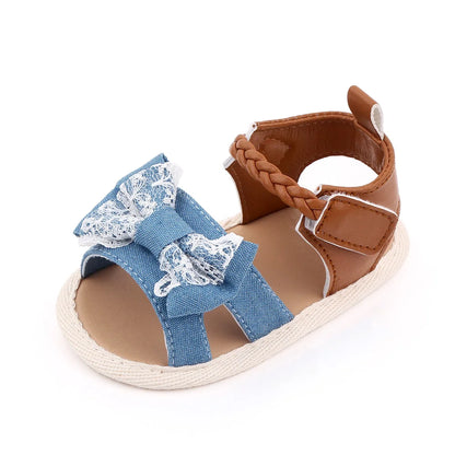 Polka Dots Anti-Rutsch-Sandalen mit flacher Gummisohle für Neugeborene