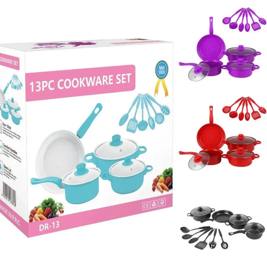 13-Piece Non-Stick Utensil Pots And Pans Cookware Set