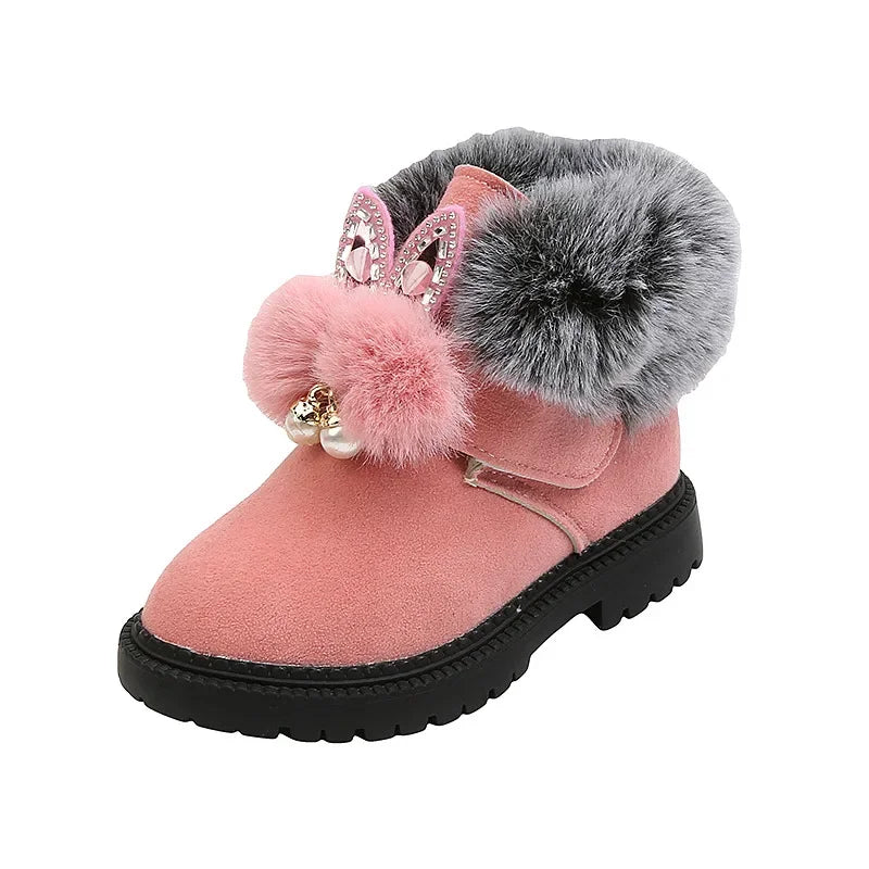 Winter Warm Soft Bottom Princess Snow Boots - Leather Sport Shoes