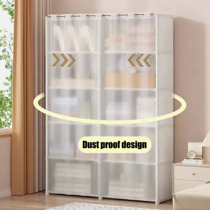 Staubdichtes und platzsparendes Organizer-Gestell aus Stoff